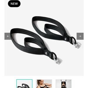 Adjustable Black Strap Handles for Women - Fitness Accessory